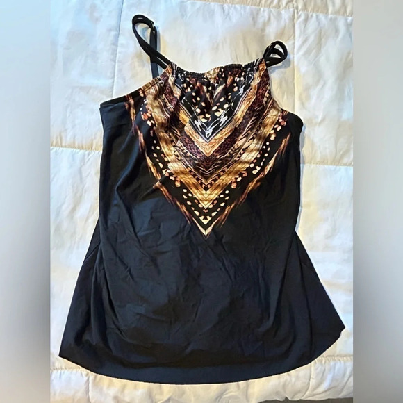 Miraclesuit Shoreline Tankini Top Size 12 Top Only - Picture 3 of 8